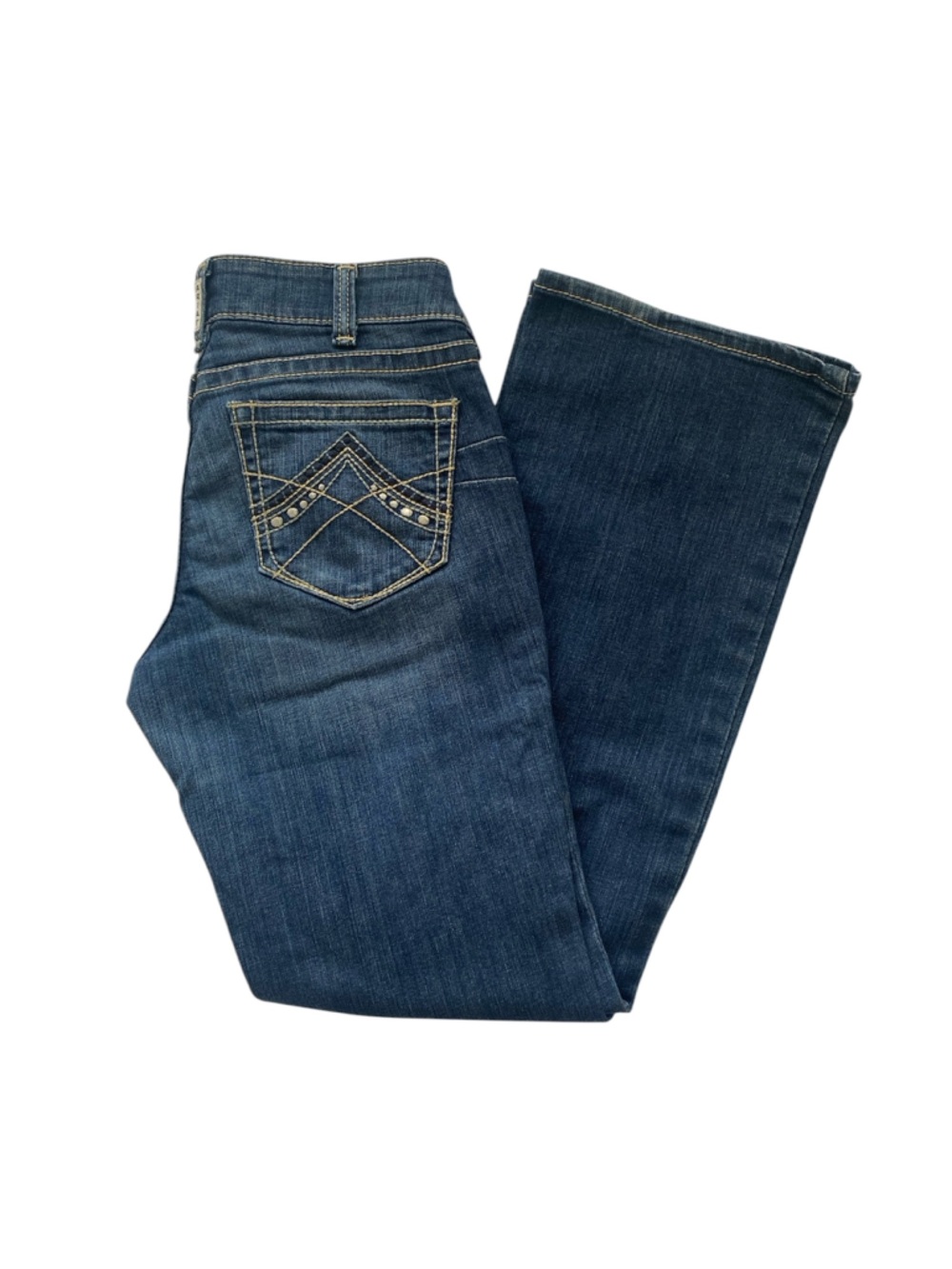 Ariat Real Denim Low Rise Women’s Dark Blue Bootcut Jeans.